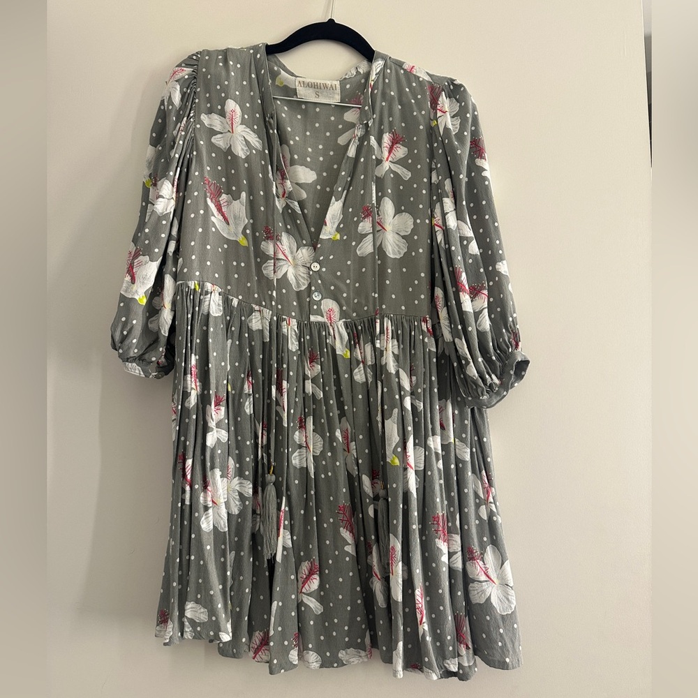 Alohiwai Ipo Gray Mini Dress
